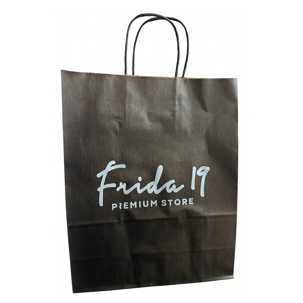 Pungă personalizată hârtie kraft neagra 25x11x31 cm